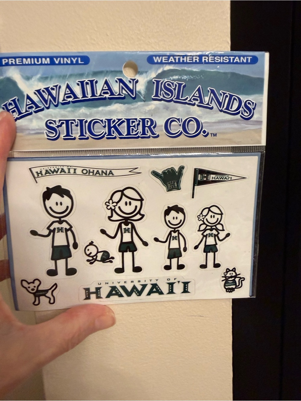 University of Hawaii Car Sticker Sheet